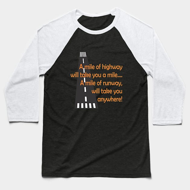 Runway Baseball T-Shirt by GregThompson